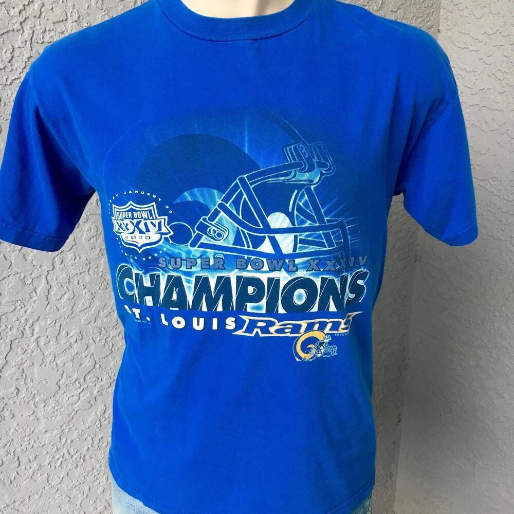 St. Louis Rams Nfl Super Bowl Champions 1999 T-Shirt - Size Large
